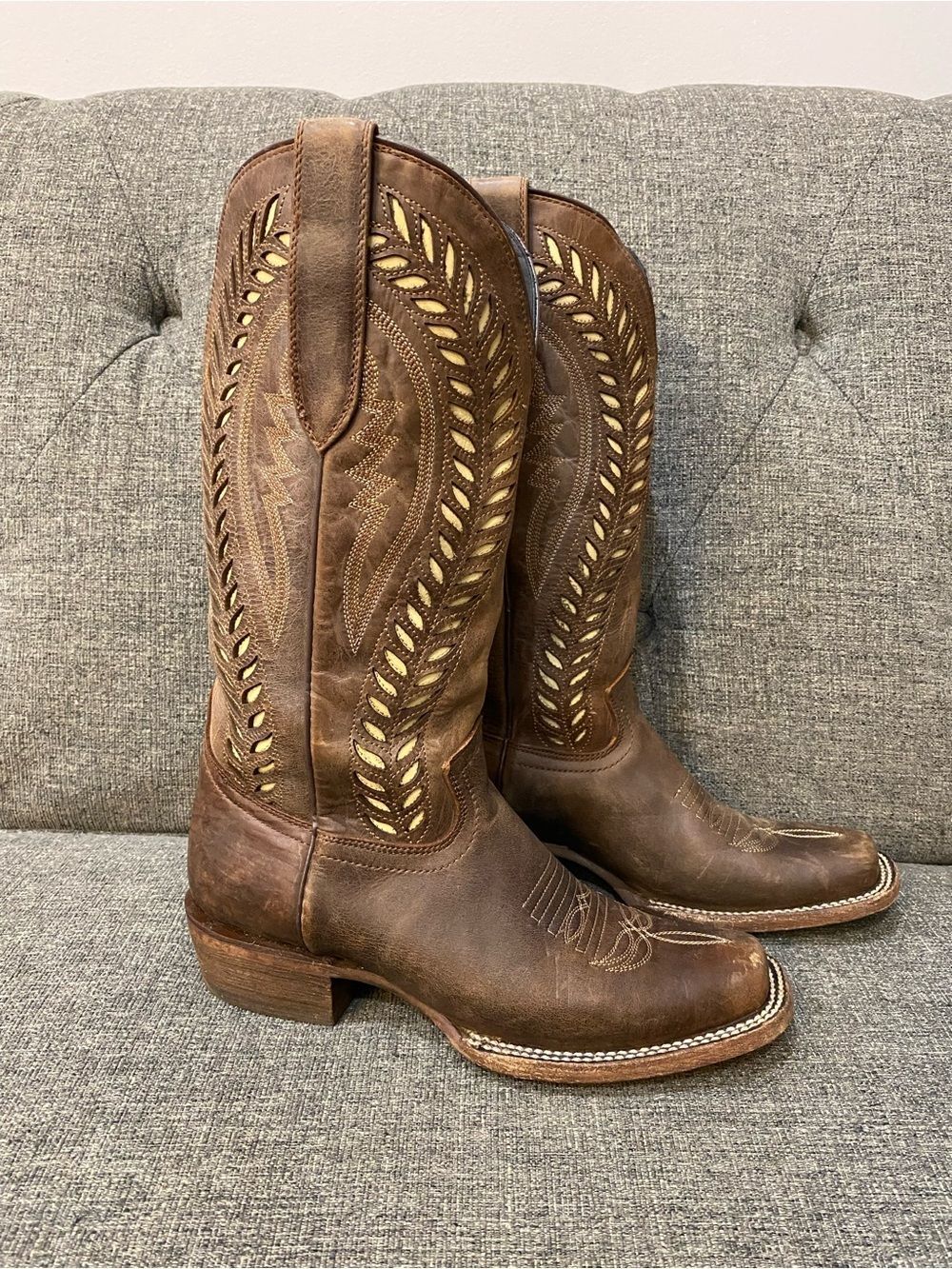 J. B. Dillon Western Cowgirl Boots Brown Women’s Size 7